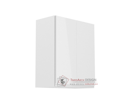 AURORA, horní kuchyňská skříňka G602F, bílá / bílý lesk