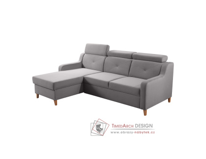 ARABELLA, rozkládací sedací souprava - levá, látka Trinity 33 světle šedá