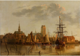 A-581 Aelbert Cuyp - Pohled na Dordrecht při západu slunce