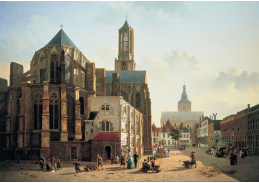 KO IV-55 Jan Hendrik Verheyen - Pohled na věže katedrály v Utrechtu