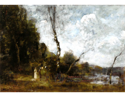 KO IV-114 Jean-Baptiste-Camille Corot - Lesnatá krajina s postavami