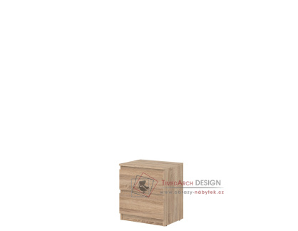REMI RM12, skříňka se 2-mi zásuvkami, dub sonoma