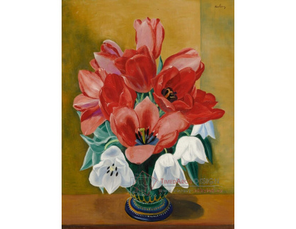 A-8217 Moise Kisling - Váza s tulipány