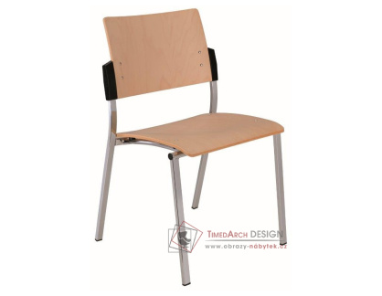 SQUARE, konferenční židle dřevěná, výběr provedení