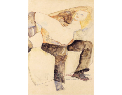 VES 102 Egon Schiele - Muž držící ženu na klíně