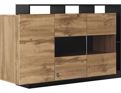 SMARA komoda 3D, apaláčský dub/antracit