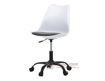 KA-X7055 GREY, kancelářská židle, plast bílý / látka šedž