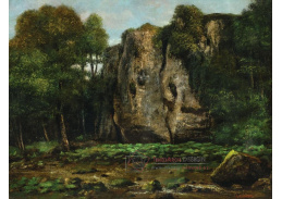 A-8668 Gustave Courbet - Skalnatá krajina v podzimní náladě