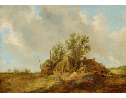 DDSO-3750 Jan van Goyen - Rozsáhlá dunová krajina s rolníky