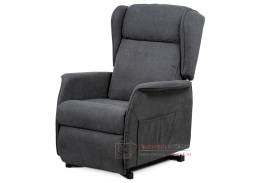 TV-1190 GREY2, relaxační křeslo s elektrickým polohováním, látka šedá
