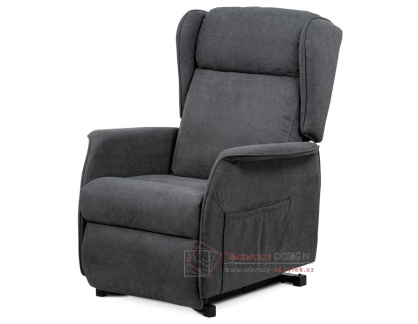 TV-1190 GREY2, relaxační křeslo s elektrickým polohováním, látka šedá