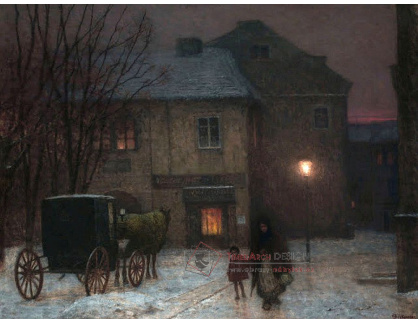 Jakub Schikaneder - Zimní večer ve městě