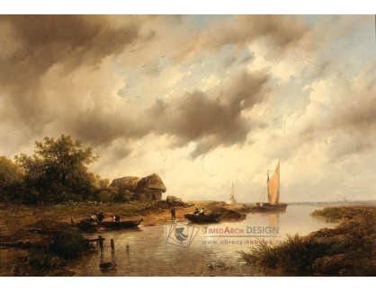 DDSO-1855 Remigius Adrianus van Haanen - Rybáři na kanále