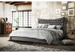 SIERRA, čalouněná postel 180x200cm, látka šedá