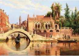 A-8300 Antonietta Brandeis - Pohled na Ponte de la Calcina na Rio di San Vio v Benátkách