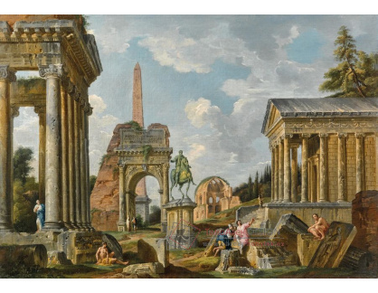 DDSO-3489 Giovanni Paolo Panini - Architektonické capriccio s postavami