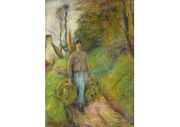 D-7775 Camille Pissarro - Rolnice nesoucí dva svazky sena