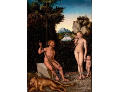 VlCR-173 Lucas Cranach - Faun a jeho rodina s zabitým lvem