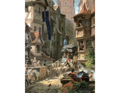 VSO 1214 Carl Spitzweg - Příjezd dostavníku