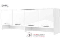 CONCEPT PRO CP-10, nádstavec k posteli CP-05, bílá / bílý lesk