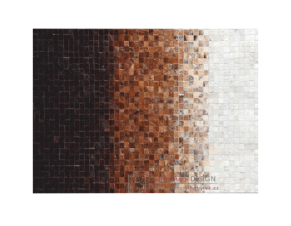 KŮŽE 7, luxusní koberec 140x200cm, hovězí kůže patchwork