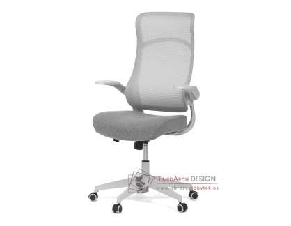 KA-A182 GREY, kancelářská židle, látka mesh + síťovina šedá