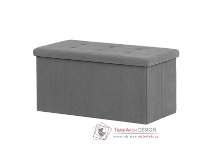 TAB-472 GREY6, taburet s úložným prostorem, látka šedá