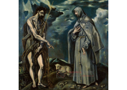 SO XII-481 El Greco - Svatý Jan Křtitel a svatý František z Assisi