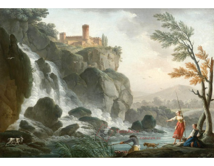 KO I-15 Charles-Francois de Lacroix - Rybolov na okraji řeky s vodopádem