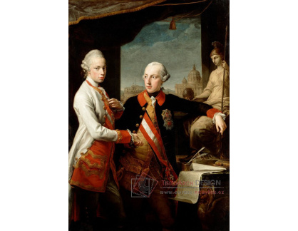 KO V-201 Pompeo Batoni - Císař Josef II s velkovévodou Pietro Leopoldo Toskánským