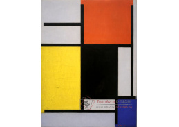 A-4661 Piet Mondrian - Kompozice s červenou, žlutou, černou, modrou a šedou
