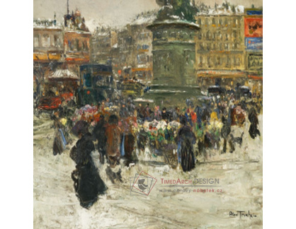 A-8840 Louis Abel Truchet -  Květinový trh na Place Clichy v Paříži