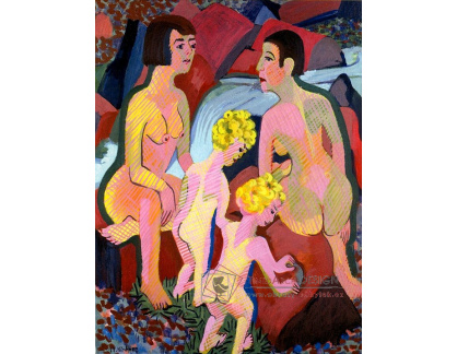 VELK 28 Ernst Ludwig Kirchner - Koupání žen a dětí