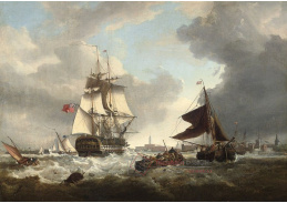 VL203 George Webster - Stahování plachet před vstupem do přístavu Portsmouth