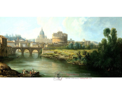VP234 Pierre-Antoine Demachy - Pohled na Andělský hrad v Římě