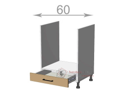 dolní skříňka na vestavnou troubu š.60, v.82, Premiere LG6082, bílá/bílý lesk