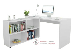 CORONIL, pracovní stůl rohový, bílá