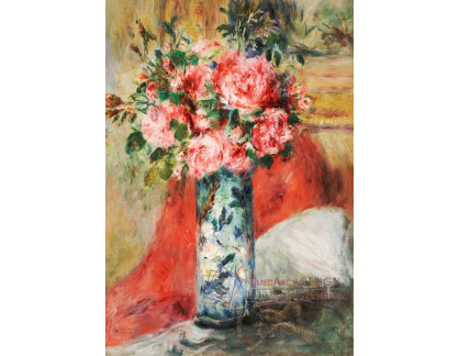D-8045 Pierre-Auguste Renoir - Růže a pivoňky ve váze