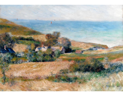 D-9978 Pierre-Auguste Renoir - Pohled na mořské pobřeží poblíž Wargemont v Normandii
