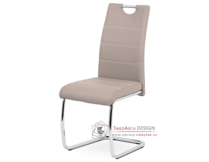 HC-481 LAN, jídelní židle, chrom / ekokůže lanýžová