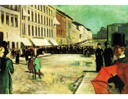 VEM13-132 Edvard Munch - Vojenská hudba na Karl Johan Street