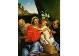 SO IV-17 Lorenzo Lotto - Madonna se svatým Jeronýmem a Antonínem z Padovy