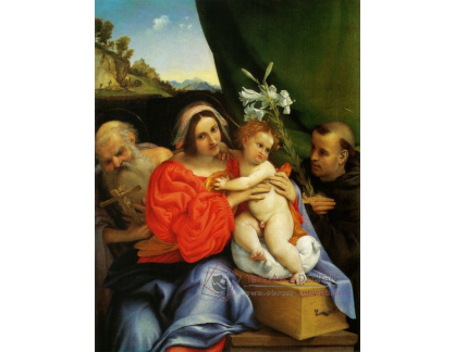 SO IV-17 Lorenzo Lotto - Madonna se svatým Jeronýmem a Antonínem z Padovy