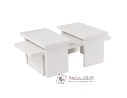 SANCTUARY, konferenční stolek 110x60cm, bílé dřevo