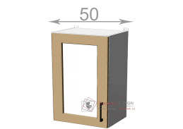 horní vitrína š.50, v.72, Horizon W5072G, grafit/šedý jíl