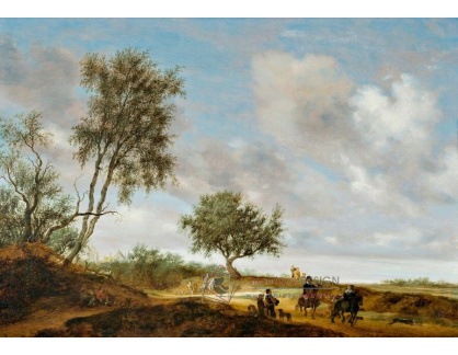 A-5541 Salomon van Ruysdael - Krajina s loveckou družinou