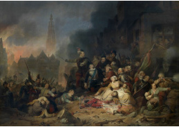 A-7369 Ferdinand de Braekeleer - Španělská zuřivost v Antverpách