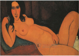 D-6997 Amedeo Modigliani - Ležící ženský akt s dlouhými vlasy