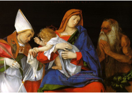 VLL 01 Lorenzo Lotto - Madonna s biskupem a svatým Onuphriusem