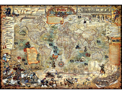 KO VI-39 Neznámý autor - Pirátská mapa světa